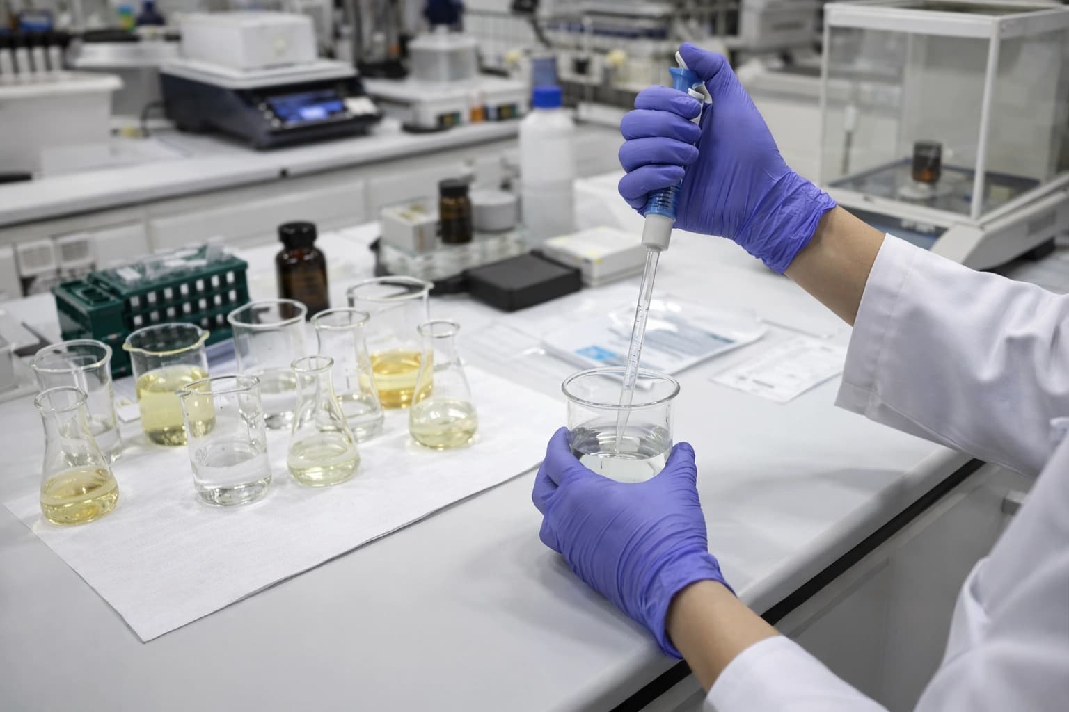 Step 6: Test solution preparation